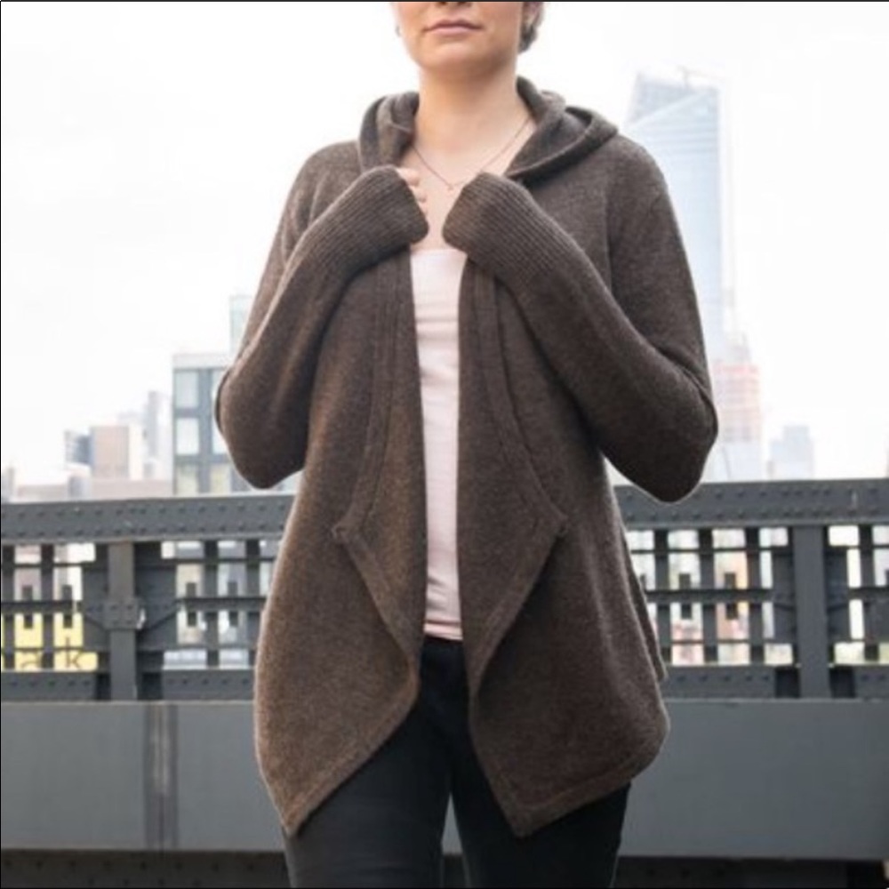 Betabrand black sheep wrap sweater EUC S/M